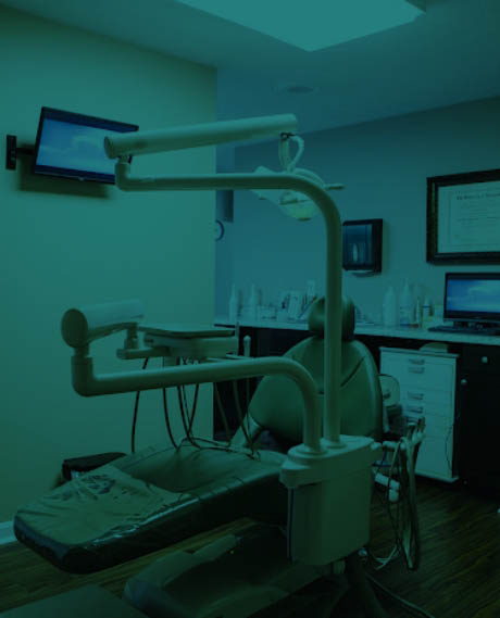 Dental exam chair in Louisville dental office